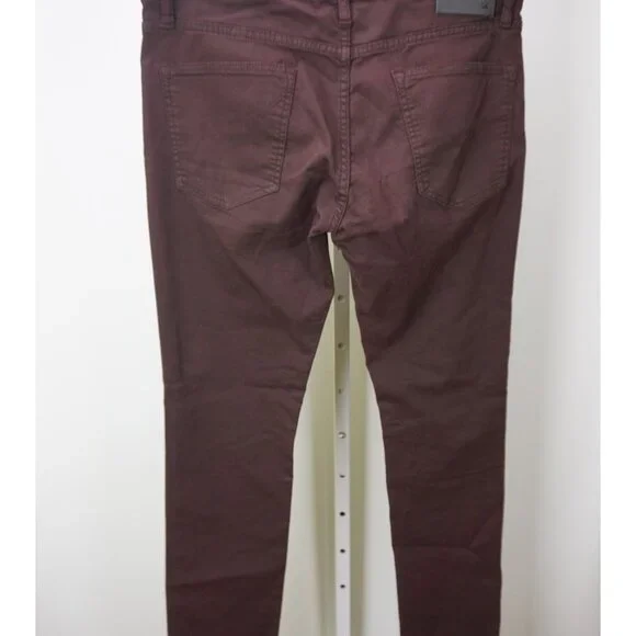 John Varvatos Wight Skinny Straight Merlot Mens Cotton Pants Sz 32 Brand New